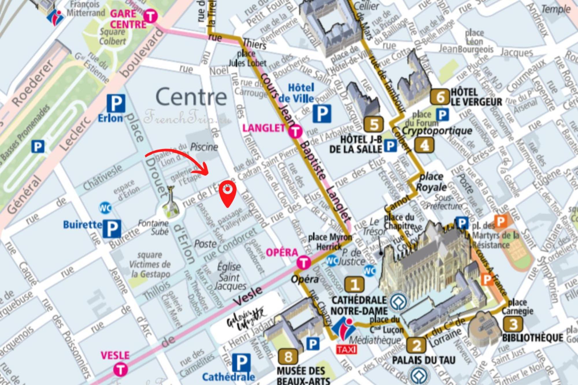 Passage Secret - Ideal Pro, Couples, Familles & Amis - Le Calme En Hypercentre - Wifi Haut Debit - Netflix - Machine A Laver - Gare, Cathedrale, Commerces, Restaurants & Transports En Commun A Moins De 10 Minutes A Pied Reims Exteriör bild